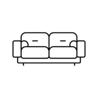 sofa soft cozy line icon vector illustration