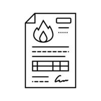 contract gas service line icon vector illustration