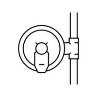 regulator gas service line icon vector illustration