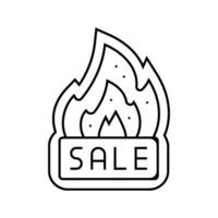 hot sale badge line icon vector illustration