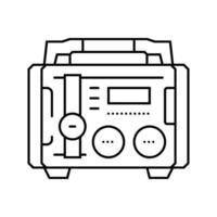 portable power generator line icon vector illustration