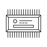 microcontrolador eléctrico ingeniero línea icono vector ilustración