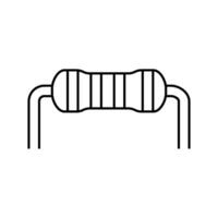 resistor electrical engineer line icon vector illustration