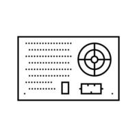 power supply electrical engineer line icon vector illustration