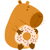 capybara with donut png