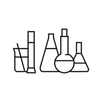 chemical substances engineer line icon vector illustration