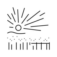 bright sunrise sun summer sunlight line icon vector illustration