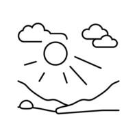 sunny day sun summer sunlight line icon vector illustration