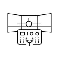 flight simulator aeronautical engineer line icon vector illustration