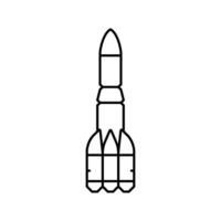 launch vehicle aeronautical engineer line icon vector illustration