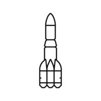 launch vehicle aeronautical engineer line icon vector illustration