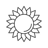 sun nature summer sunlight line icon vector illustration