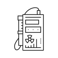 geiger counter nuclear energy line icon vector illustration