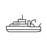oceanográfico investigación buque línea icono vector ilustración