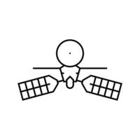 mars reconnaissance orbiter planet line icon vector illustration