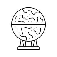 mars globe planet line icon vector illustration