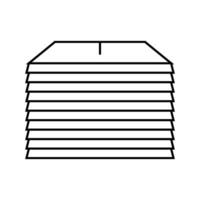 stack folded paper towels line icon vector illustration