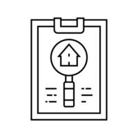 building inspection civil engineer line icon vector illustration