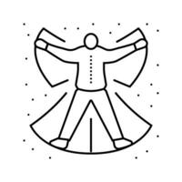 snow angel winter season line icon vector illustration