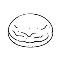 brioche bun food meal line icon vector illustration