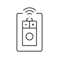 smart dimmer switch home line icon vector illustration