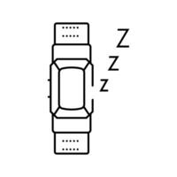 smart sleep tracker home line icon vector illustration