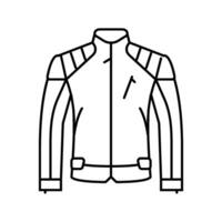 cuero chaqueta hipster retro línea icono vector ilustración