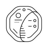 smart smoke detector home line icon vector illustration
