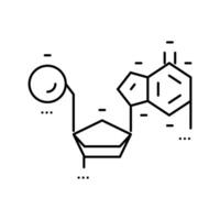 nucleic acids biochemistry line icon vector illustration