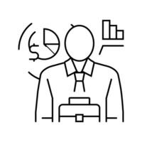 entrepreneur scientist worker line icon vector illustration