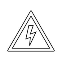 attention electricity line icon vector illustration