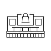 superstore store line icon vector illustration