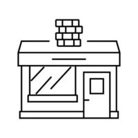 chip shop line icon vector illustration