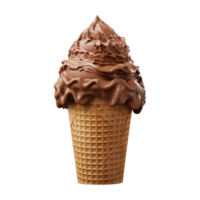 ai gerado saboroso gelo creme cone em transparente fundo - ai gerado png