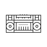 retro radio hipster retro line icon vector illustration