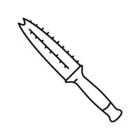 garden knife tool line icon vector illustration