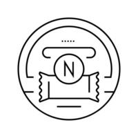 snus nicotina bolsa línea icono vector ilustración