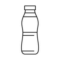bebida jugo el plastico botella línea icono vector ilustración