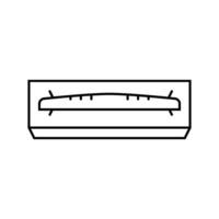 sofa two sections top view line icon vector illustration