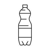 bebida soda el plastico botella línea icono vector ilustración