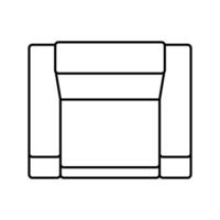 bedside table top view line icon vector illustration