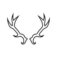 deer wildlife animal line icon vector illustration