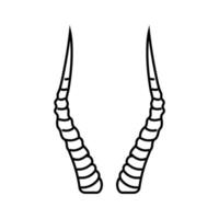 antelope horn animal line icon vector illustration