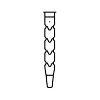 fractionating column chemical glassware lab line icon vector illustration