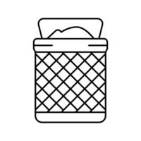 bathroom bin bathroom interior line icon vector illustration