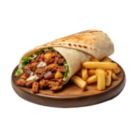 AI generated Mix Fast Food Plate on Transparent Background - Ai Generated png