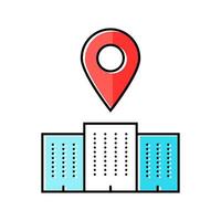 office map location color icon vector illustration