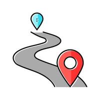 map pointer delivery color icon vector illustration