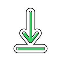 arrow pointing loading process color icon vector illustration