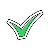 green check color icon vector illustration